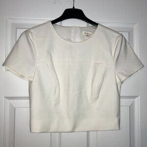 Shoshanna: Off-white crop top (size 4)